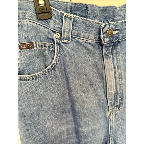 Vintage Y2K 90s Rough Riders High Waist Buckle Back Denim Jeans 32 X 30 Medium - Picture 4 of 6